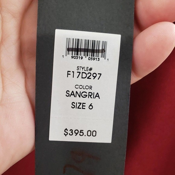 Rachel Zoe Califa Dress Womens Size 6 Burgundy Red Flared Sleeve Knit High Neck - Picture 7 of 15